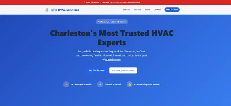 Professional Services Demo - HVAC Website