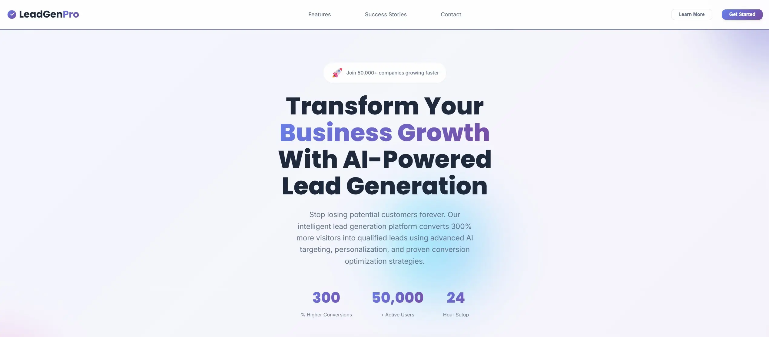Lead Gen Demo - Lead Generation Website