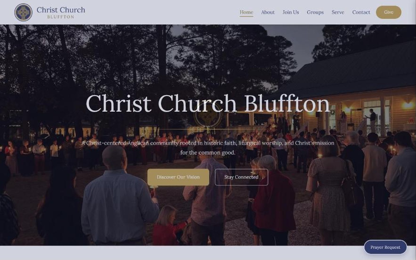 Christ Church Bluffton — church web design portfolio